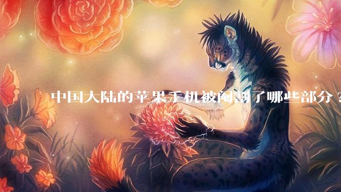 中国大陆的苹果手机被阉割了哪些部分?